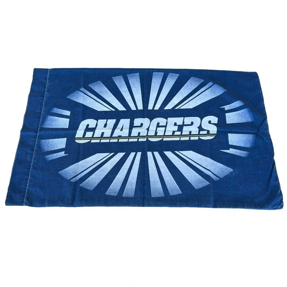 VTG NFL Chargers Double-Sided Standard Pillowcase San Diego Los Angeles Bolts